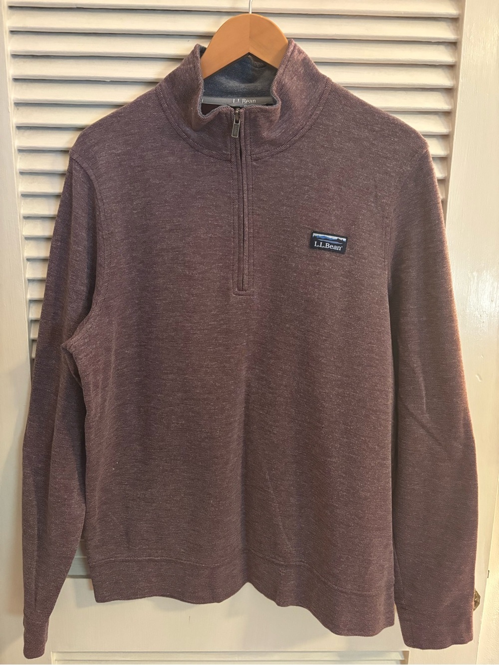 L.L. Bean Men's Quarter-Zip Sweater - Heathered Wine